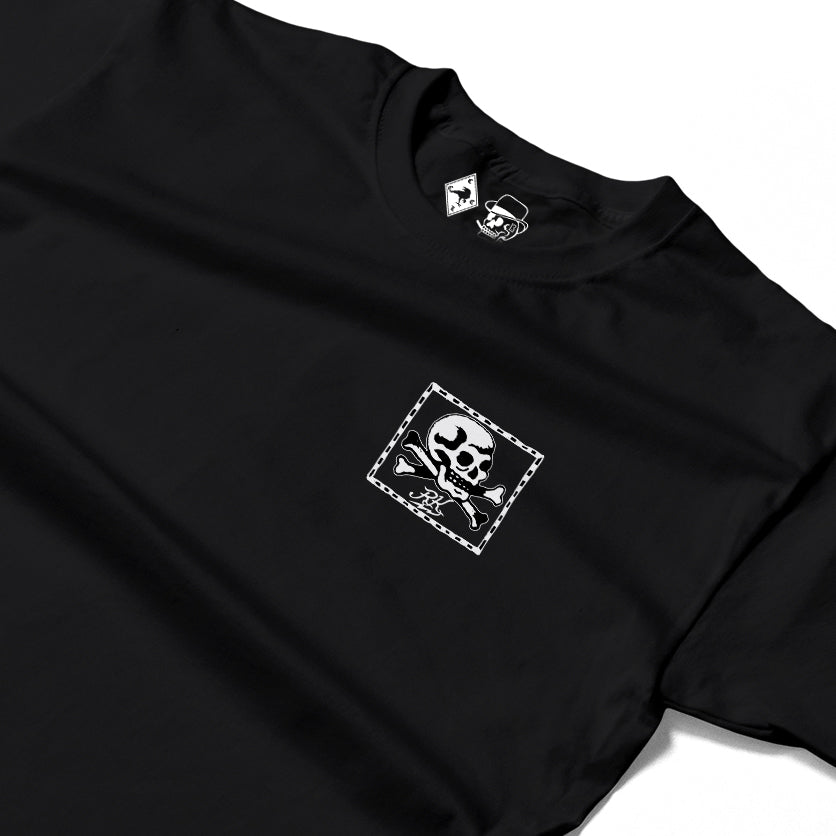 RUM KNUCKLES FLAG Long Sleeve Tee - Black - detail
