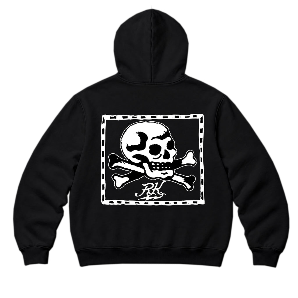 RUM KNUCKLES RK FLAG Zip Hoodie - Black - back