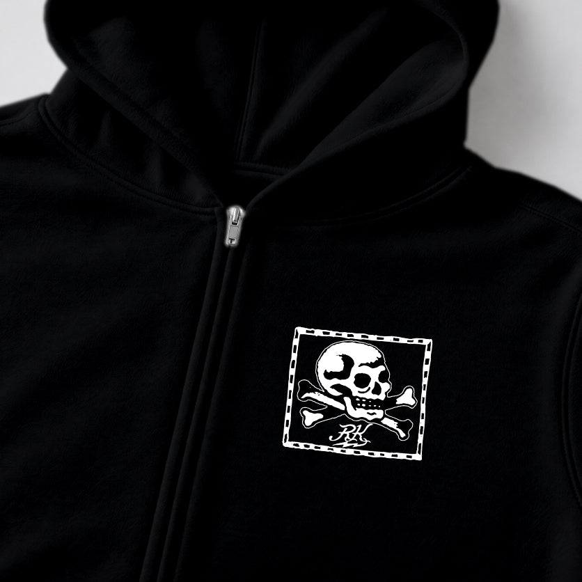 RUM KNUCKLES RK FLAG Zip Hoodie - Black - detail