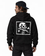 RUM KNUCKLES RK FLAG Zip Hoodie - Black - model back