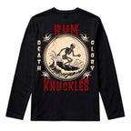RUM KNUCKLES DEATH RIDER Long Sleeve Tee - Black - back