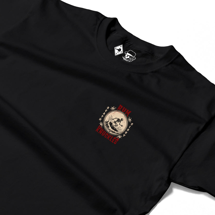 RUM KNUCKLES DEATH RIDER Long Sleeve Tee - Black - detail