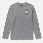 RUM KNUCKLES DEATH RIDER Long Sleeve Tee - Heather Grey - front