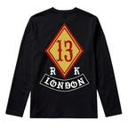 RUM KNUCKLES DIAMOND 13 Long Sleeve Tee - Black - back