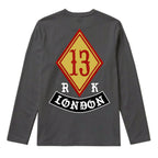 RUM KNUCKLES DIAMOND 13 Long Sleeve Tee - Charcoal - back