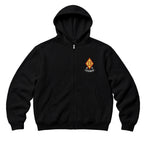RUM KNUCKLES DIAMOND 13 Zip Hoodie - Black - front