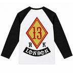 RUM KNUCKLES DIAMOND 13 Baseball Tee - White/Black - back