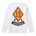 RUM KNUCKLES DIAMOND 13 Long Sleeve Tee - White - back
