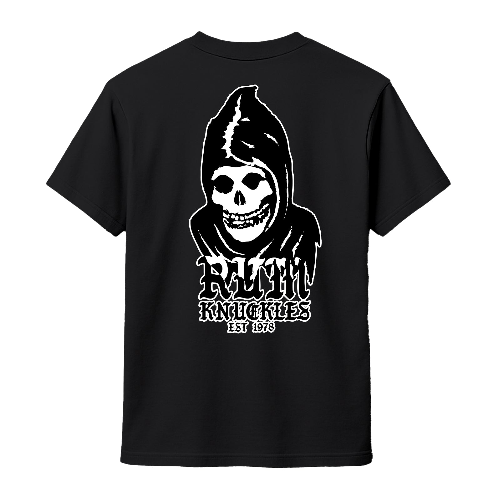RUM KNUCKLES MIS RK FIT SKULL T-SHIRT Black