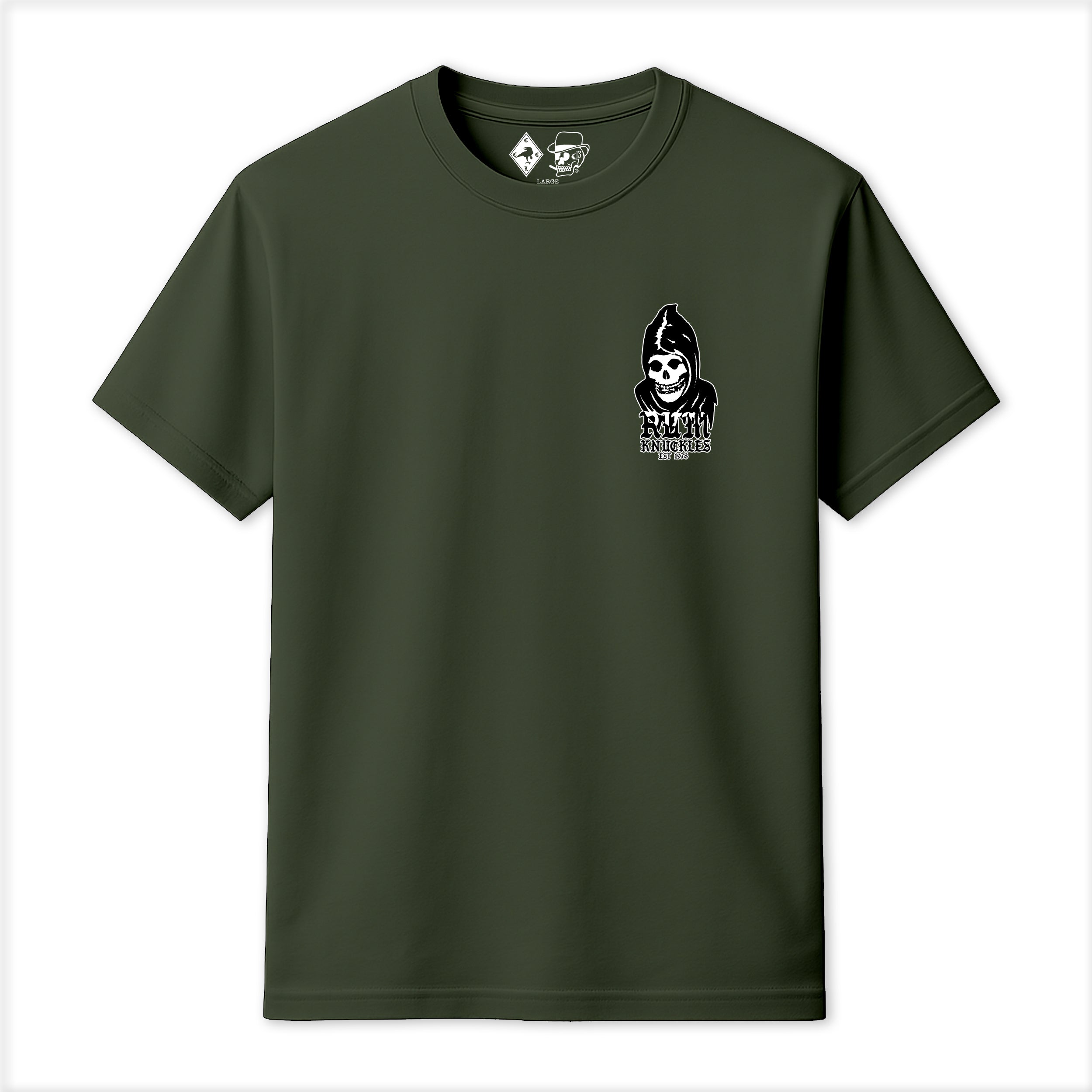 RUM KNUCKLES MIS RK FIT SKULL T-SHIRT Black