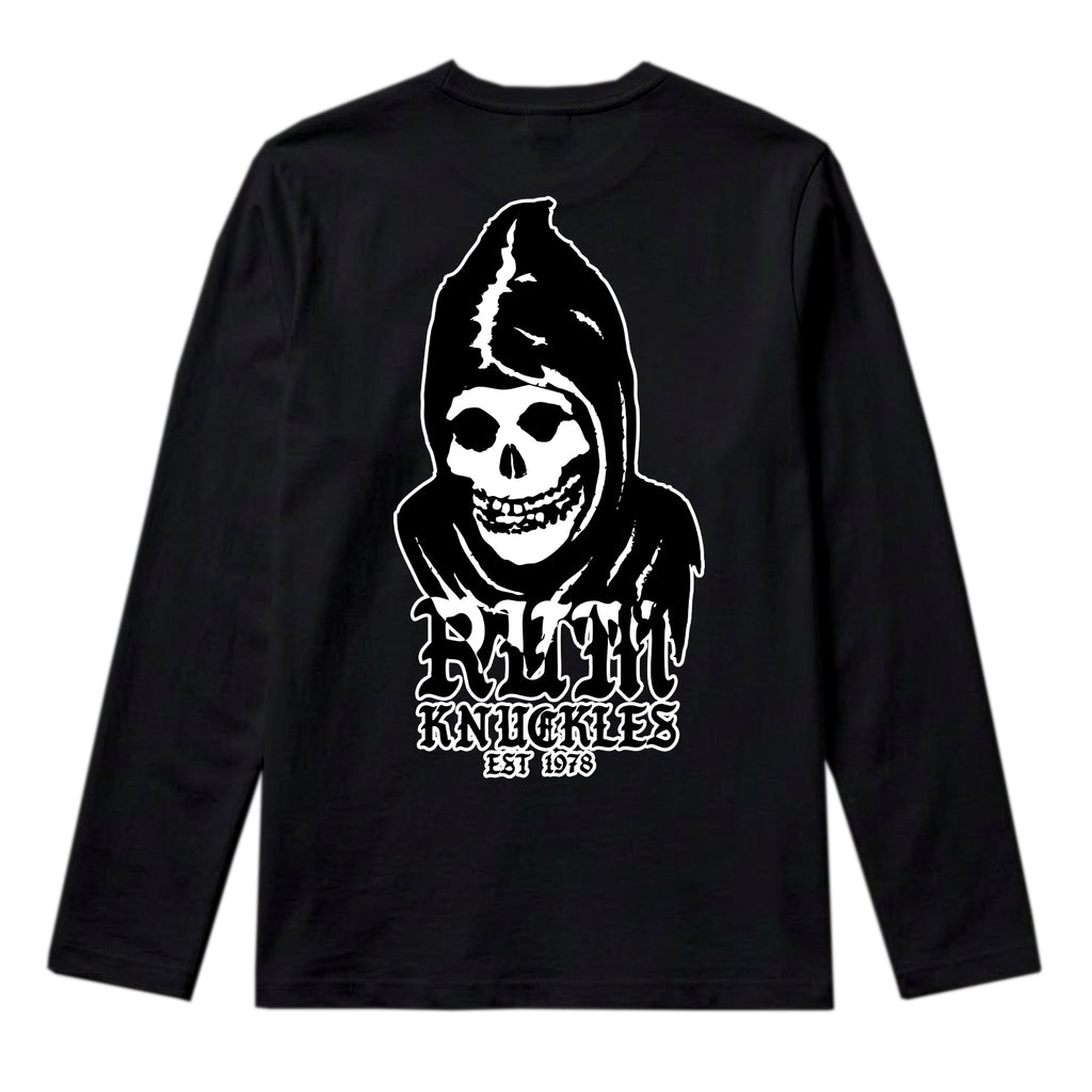 RUM KNUCKLES MIS RK FIT SKULL Long Sleeve Tee - Black - back
