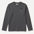 RUM KNUCKLES MIS RK FIT SKULL Long Sleeve Tee - Charcoal - front