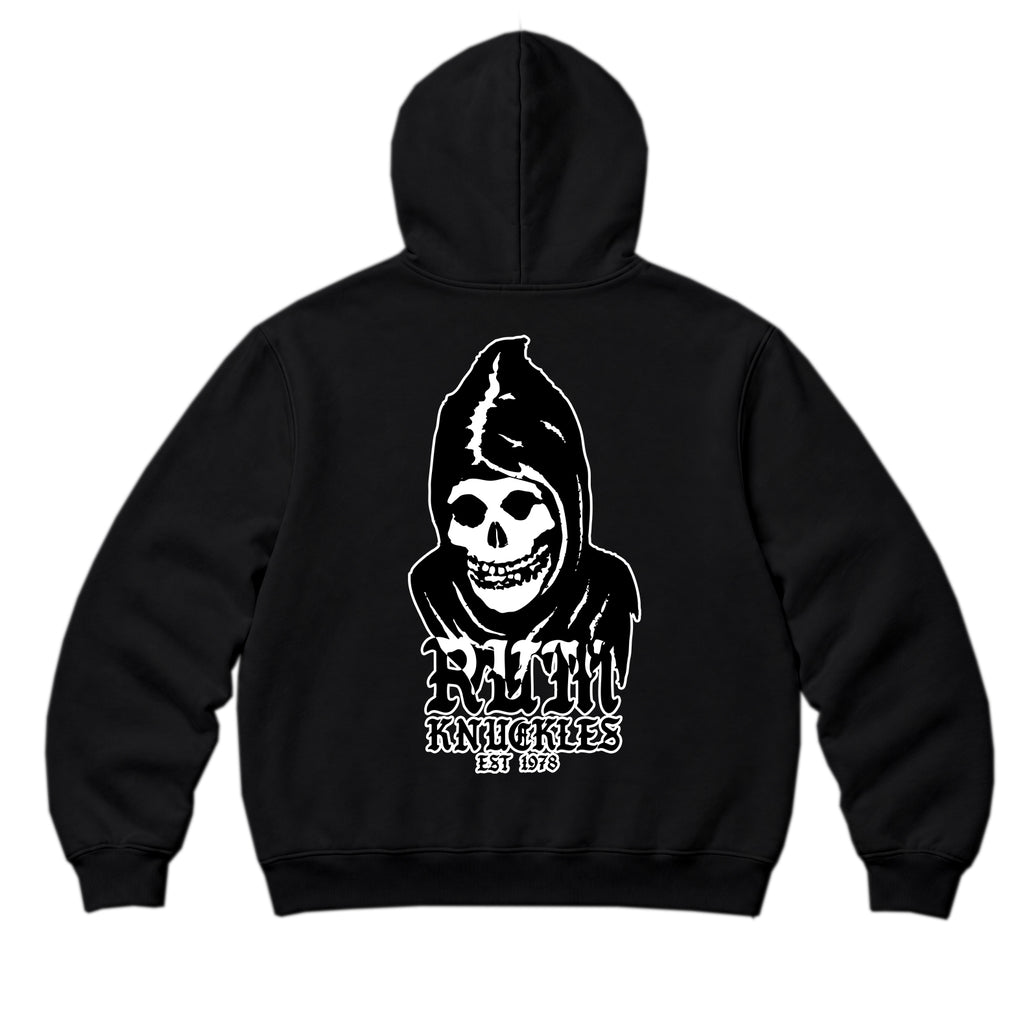 RUM KNUCKLES MIS RK FIT SKULL Zip Hoodie - Black - back