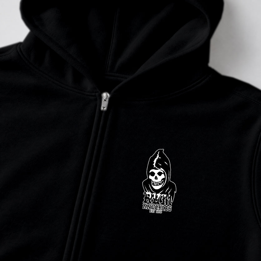 RUM KNUCKLES MIS RK FIT SKULL Zip Hoodie - Black - detail