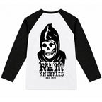 RUM KNUCKLES MIS RK FIT SKULL Baseball Tee - White/Black - back
