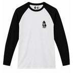 RUM KNUCKLES MIS RK FIT SKULL Baseball Tee - White/Black - front