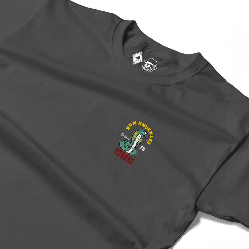 RUM KNUCKLES RK COBRAS Long Sleeve Tee - Charcoal - detail