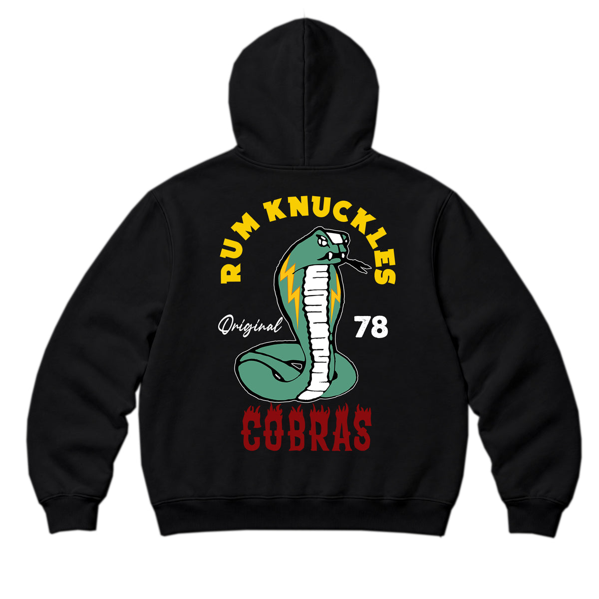 RUM KNUCKLES RK COBRAS Zip Hoodie - Black - back