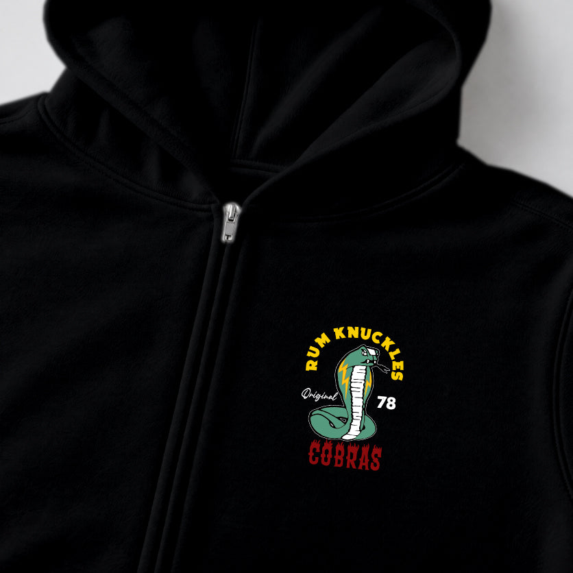 RUM KNUCKLES RK COBRAS Zip Hoodie - Black - detail