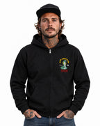 RUM KNUCKLES RK COBRAS Zip Hoodie - Black - model front