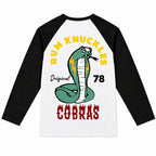RUM KNUCKLES RK COBRAS Baseball Tee - White/Black - back