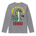 RUM KNUCKLES RK COBRAS Long Sleeve Tee - Heather Grey - back