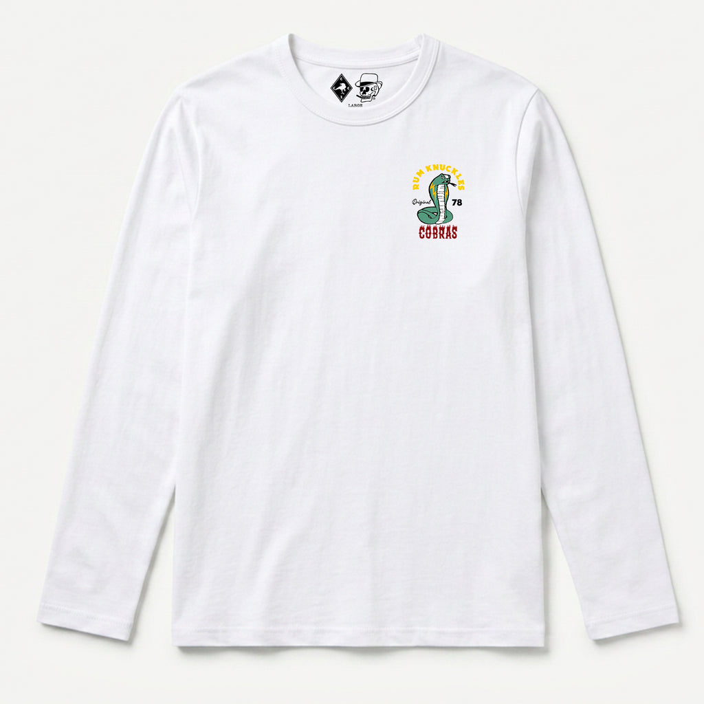 RUM KNUCKLES RK COBRAS Long Sleeve Tee - White - front