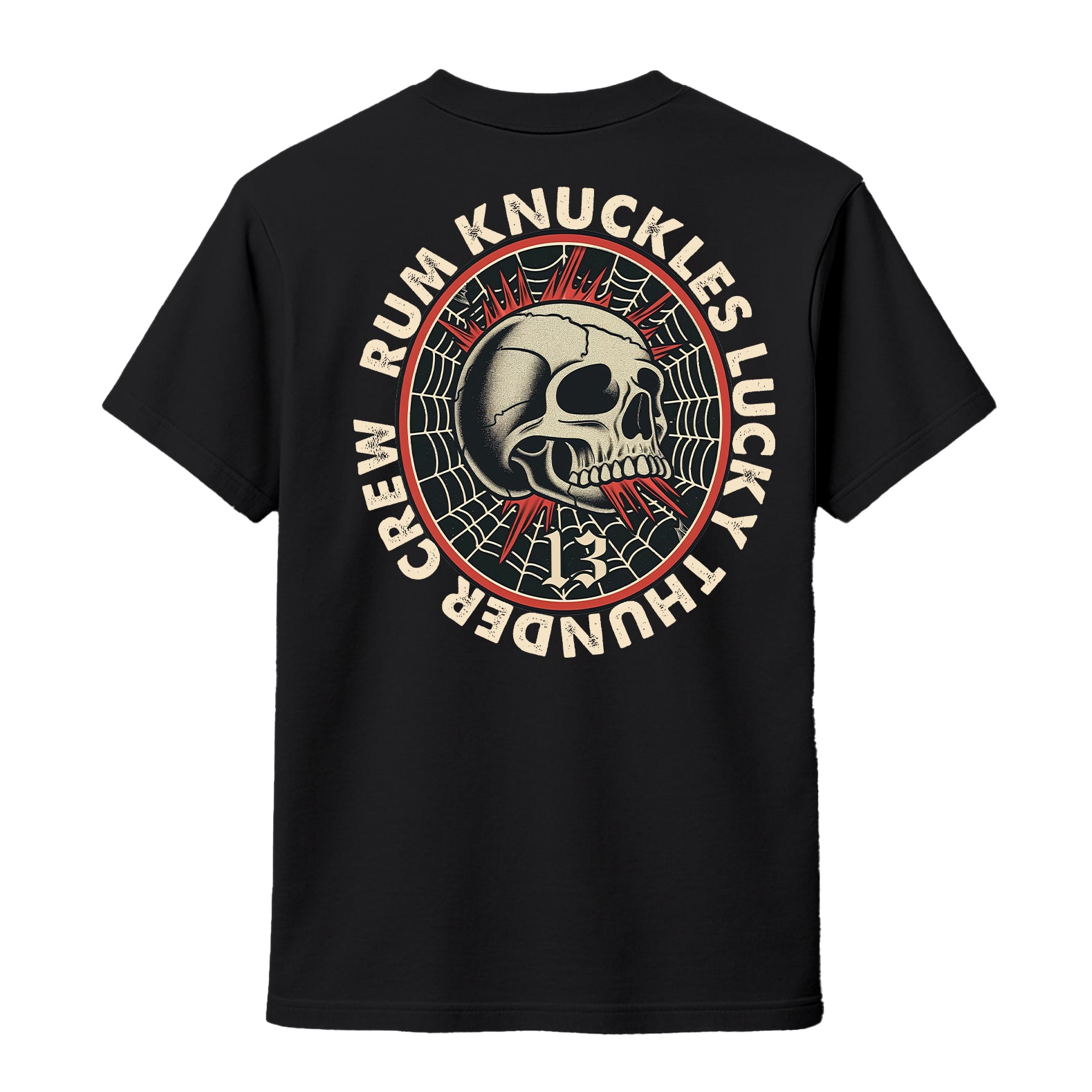 RUM KNUCKLES RK LUCKY THUNDER T-SHIRT Black