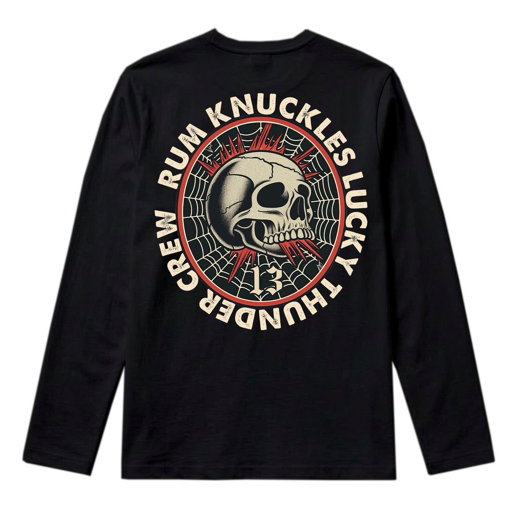RUM KNUCKLES RK LUCKY THUNDER Long Sleeve Tee - Black - back