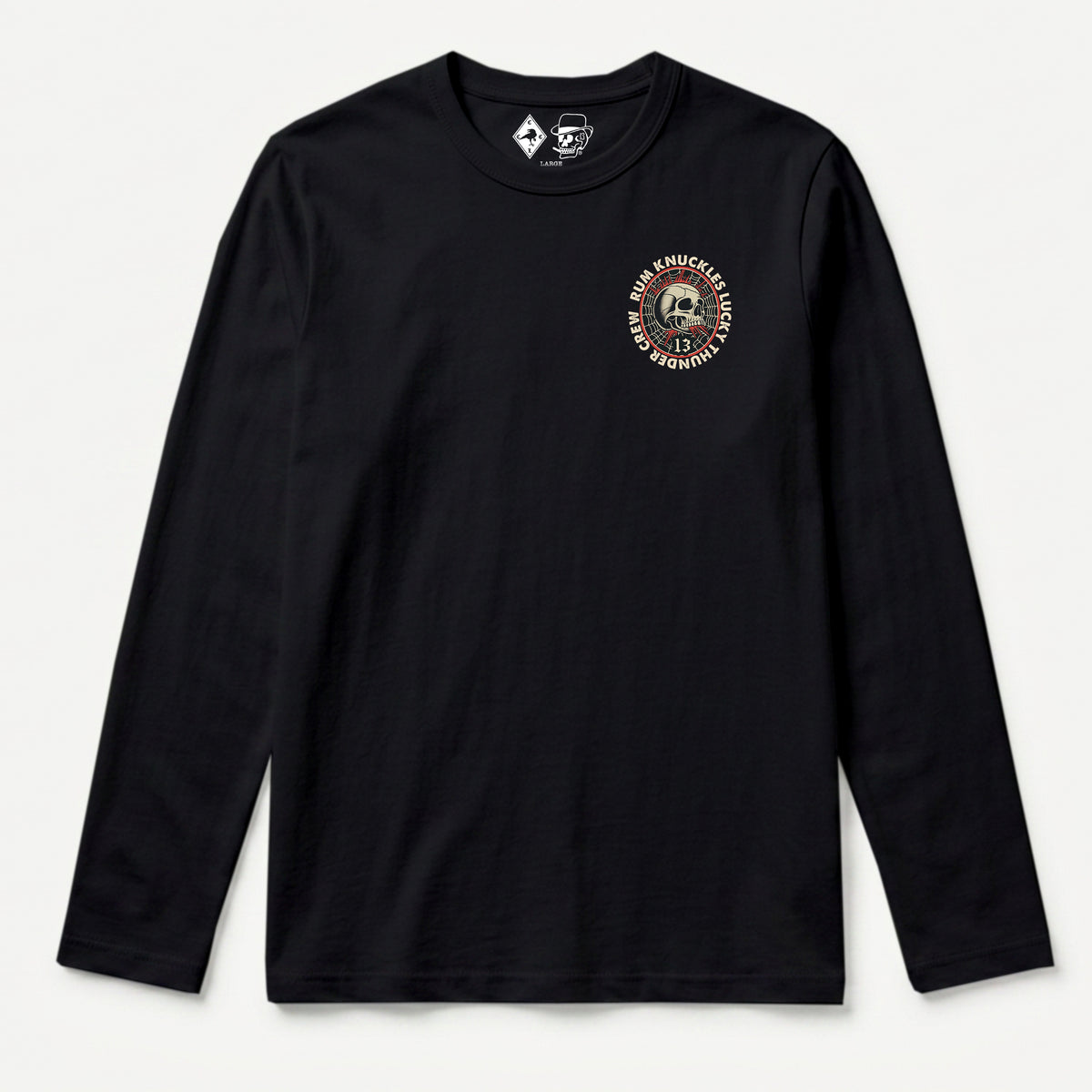 RUM KNUCKLES RK LUCKY THUNDER Long Sleeve Tee - Black - front