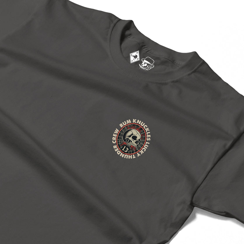 RUM KNUCKLES RK LUCKY THUNDER Long Sleeve Tee - Charcoal - detail