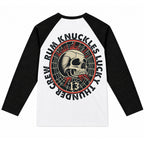 RUM KNUCKLES RK LUCKY THUNDER Baseball Tee - White/Black - back