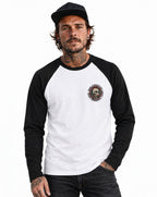 RUM KNUCKLES RK LUCKY THUNDER Baseball Tee - White/Black - model front
