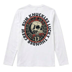 RUM KNUCKLES RK LUCKY THUNDER Long Sleeve Tee - White - back