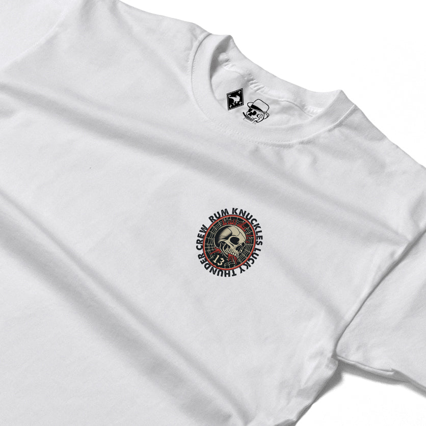 RUM KNUCKLES RK LUCKY THUNDER Long Sleeve Tee - White - detail