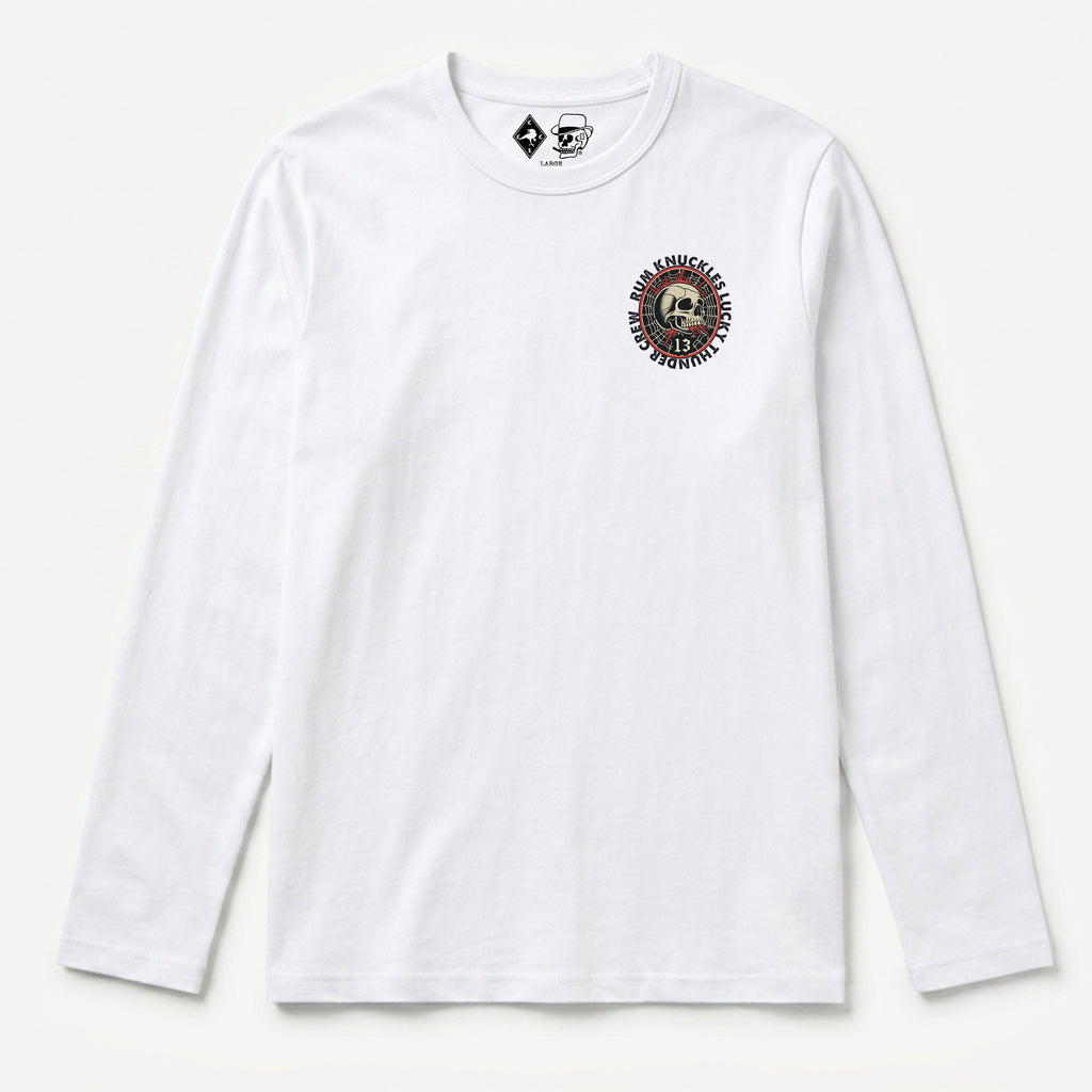 RUM KNUCKLES RK LUCKY THUNDER Long Sleeve Tee - White - front