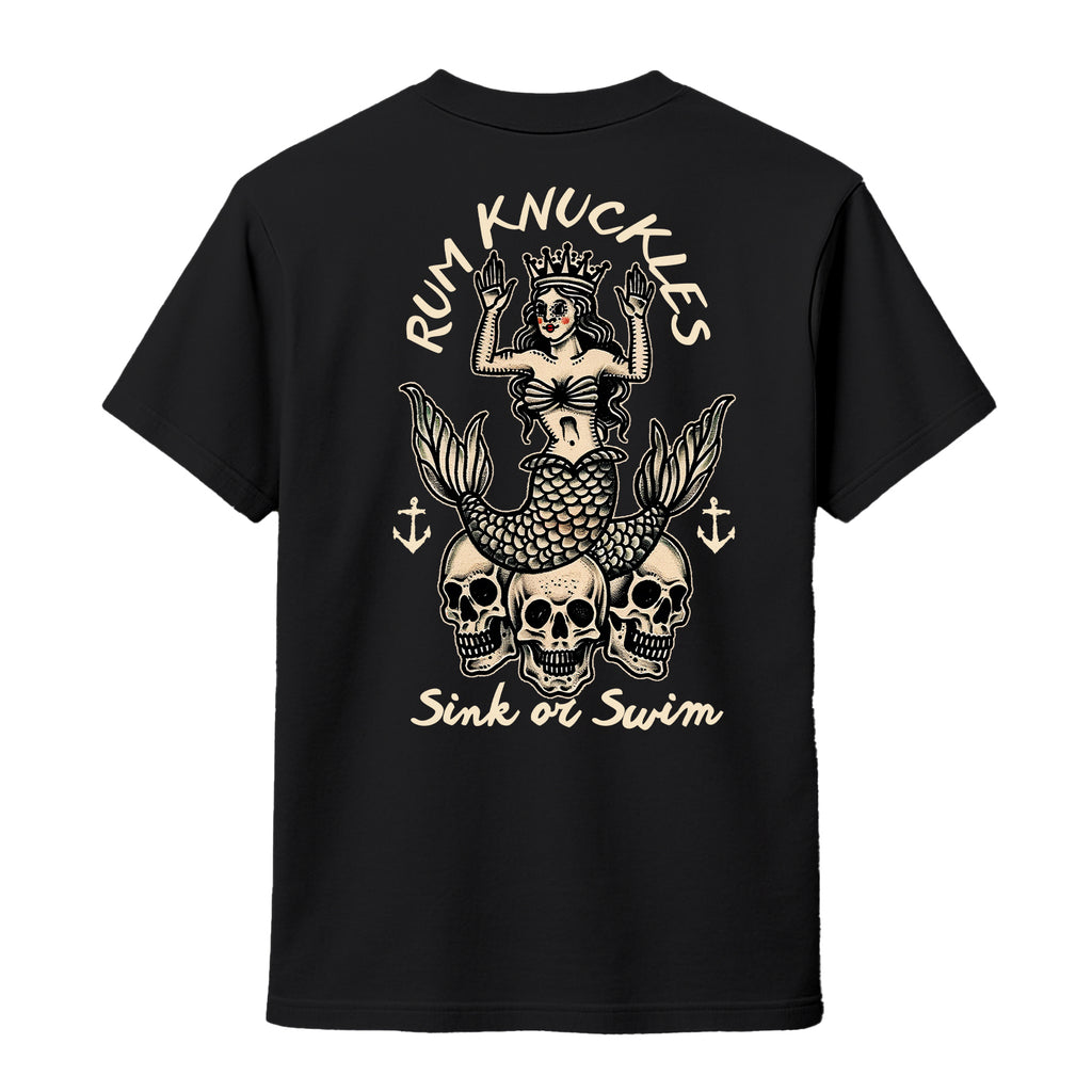 RUM KNUCKLES RK MERMAID T-SHIRT Black