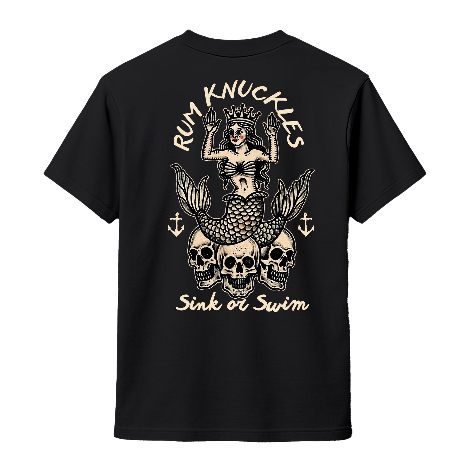 RUM KNUCKLES RK MERMAID T-SHIRT Black