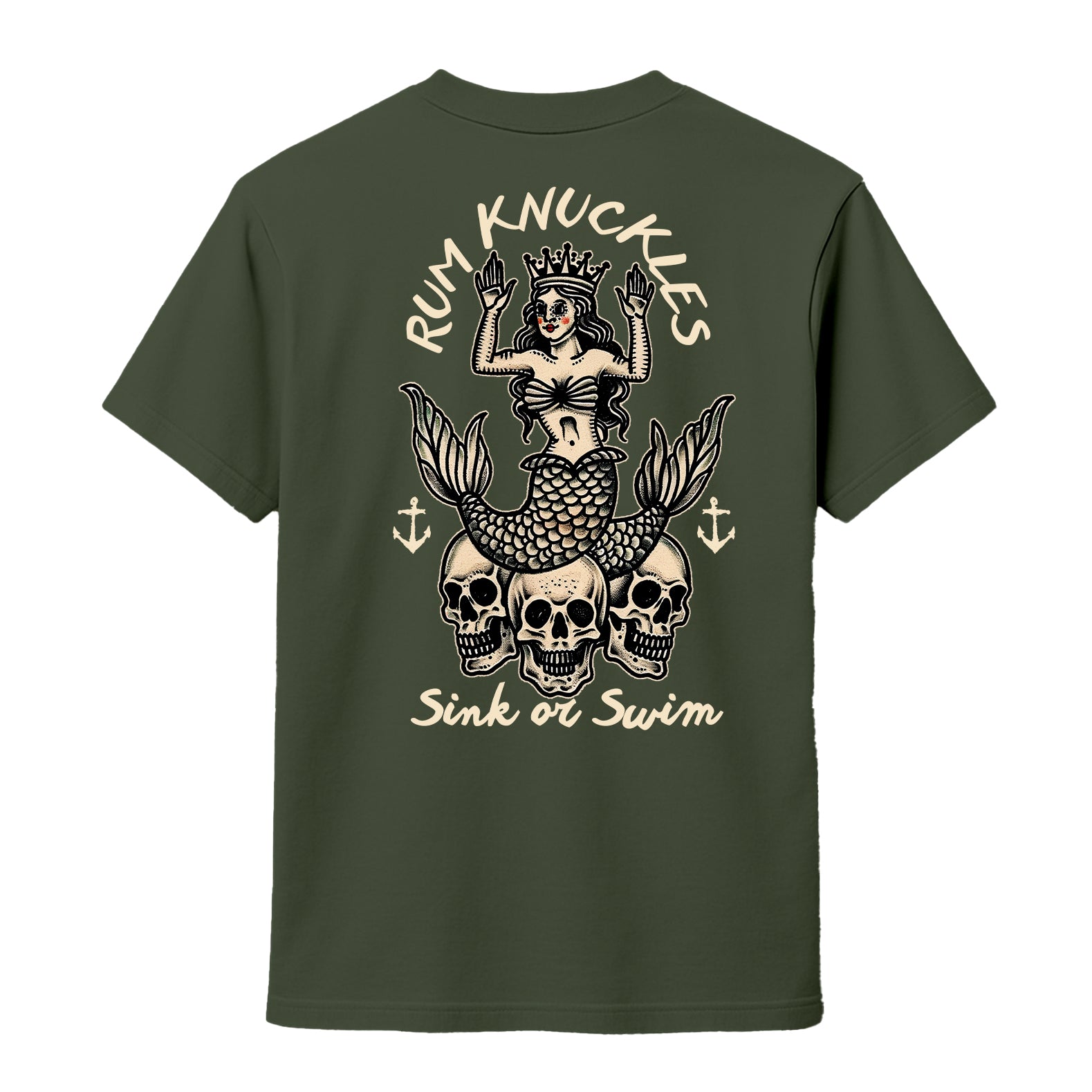 RUM KNUCKLES RK MERMAID T-SHIRT Black