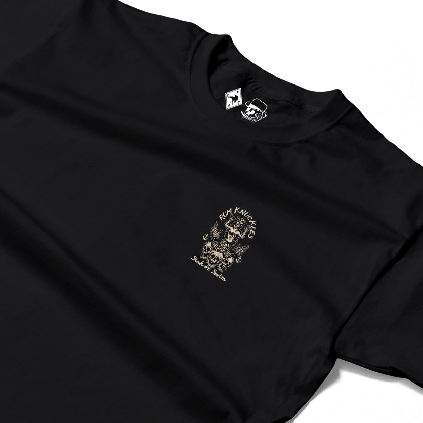 RUM KNUCKLES RK MERMAID Long Sleeve Tee - Black - detail