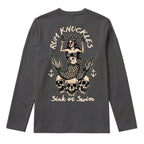 RUM KNUCKLES RK MERMAID Long Sleeve Tee - Charcoal - back