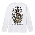 RUM KNUCKLES RK MERMAID Long Sleeve Tee - White - back