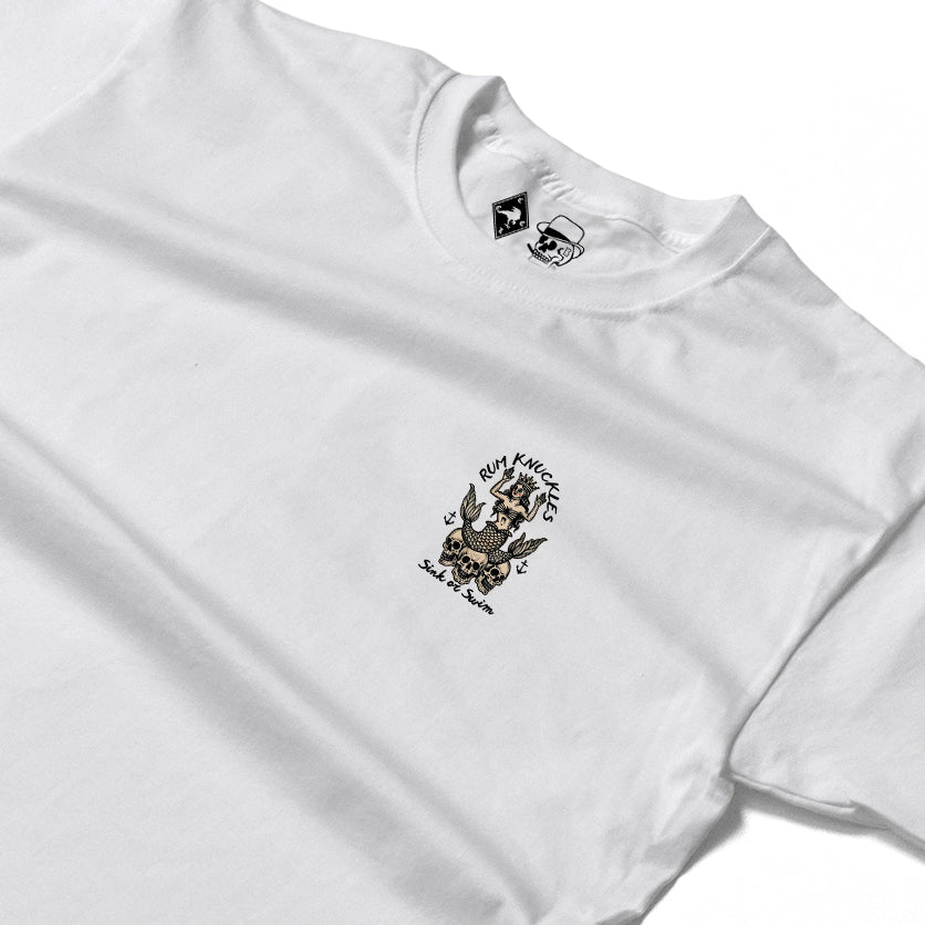 RUM KNUCKLES RK MERMAID Long Sleeve Tee - White - detail
