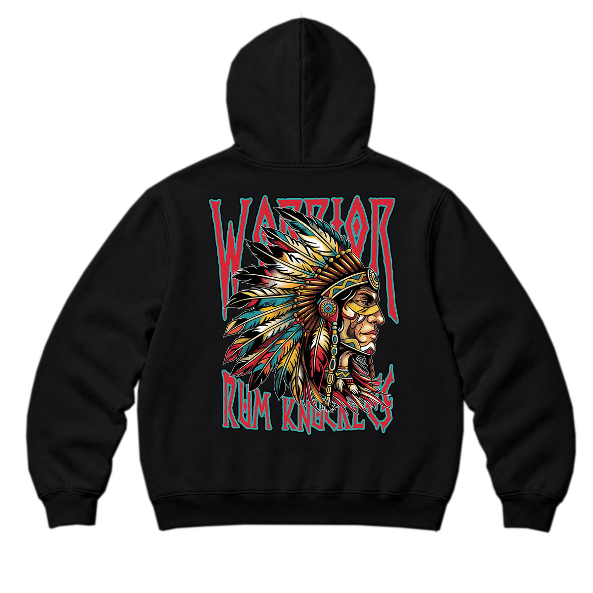 RUM KNUCKLES RK WARRIOR Zip Hoodie - Black - back