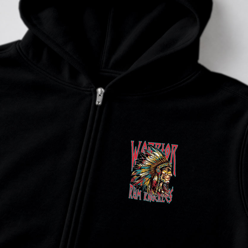RUM KNUCKLES RK WARRIOR Zip Hoodie - Black - detail