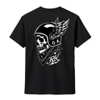 RUM KNUCKLES WINGED BIKER T-SHIRT Black
