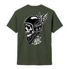 RUM KNUCKLES WINGED BIKER T-SHIRT Black