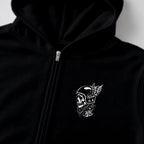 RUM KNUCKLES WINGED BIKER Zip Hoodie - Black - detail