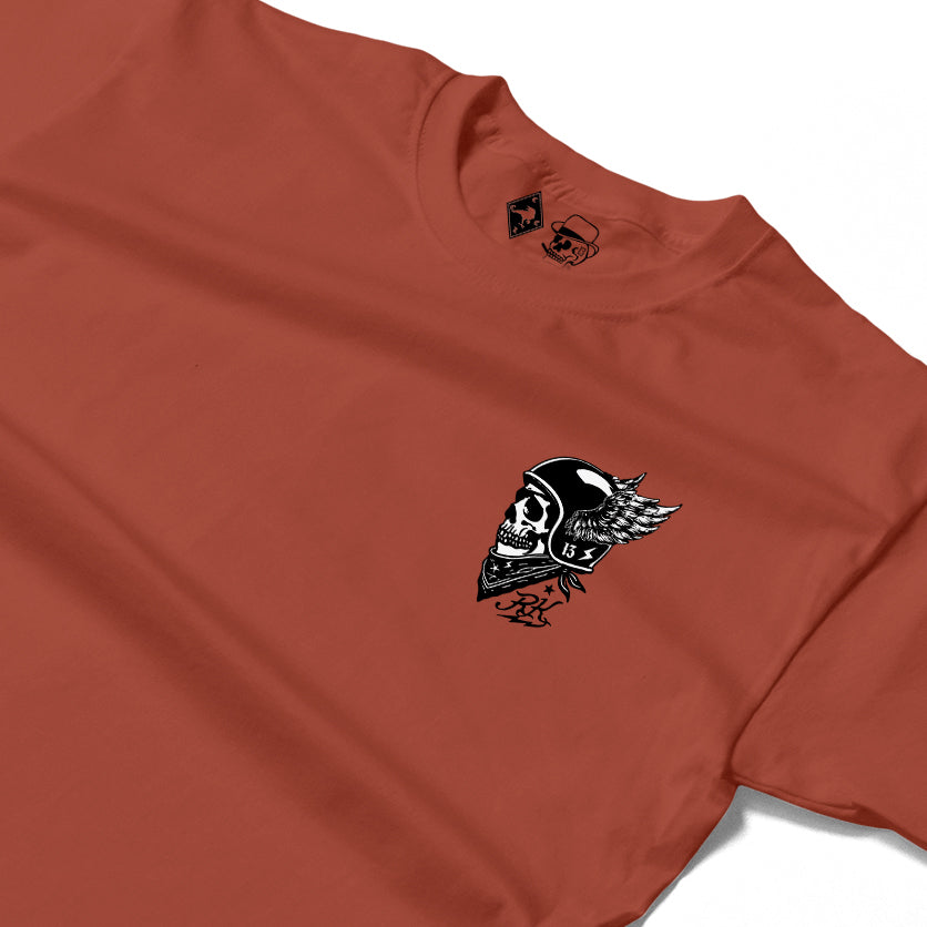 RUM KNUCKLES WINGED BIKER T-SHIRT Black