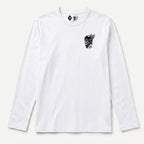 RUM KNUCKLES WINGED BIKER Long Sleeve Tee - White - front